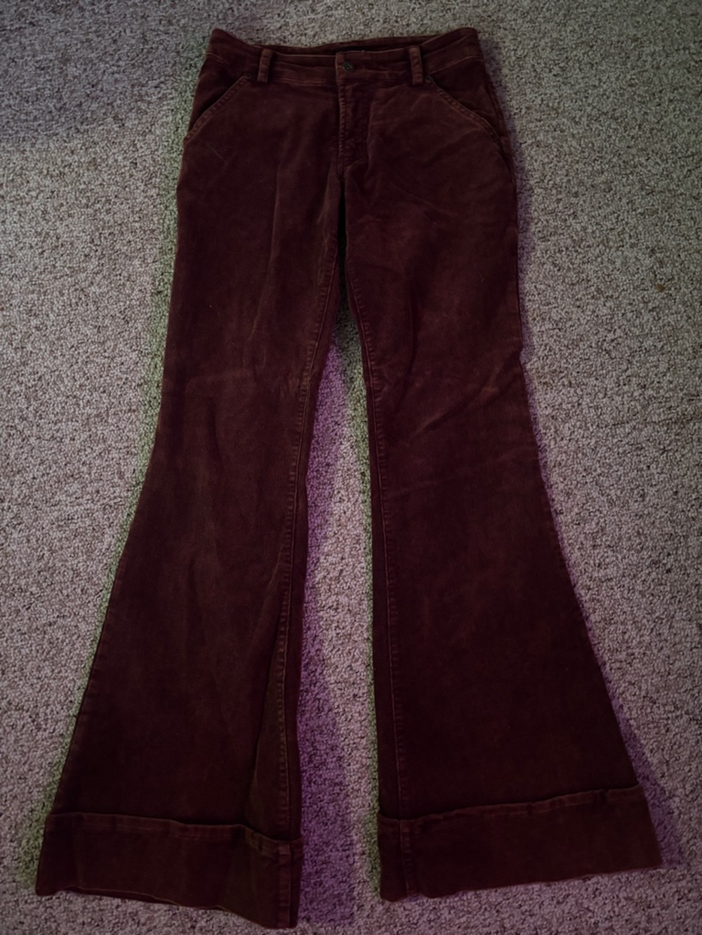 Wet Seal Dark Brown Corduroy Flare Pants
